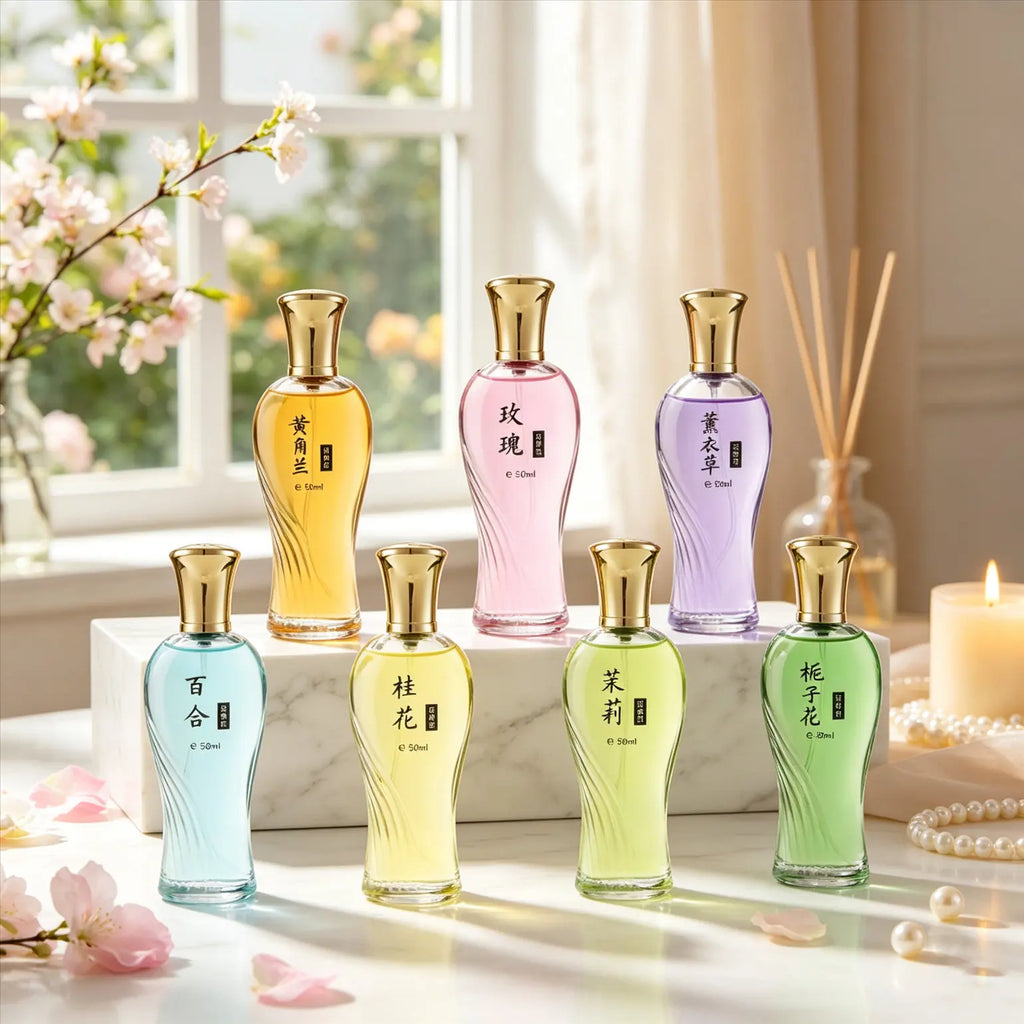 Oriental Classic Floral Fragrance for Women, 1.7 oz X 2pcs (Two Bottles per Case), Featuring Osmanthus, Jasmine, Lavender, Gardenia, Lily, Magnolia, and Rose. A Natural Floral Scent, Fresh and Refreshing, Suitable for Gifting