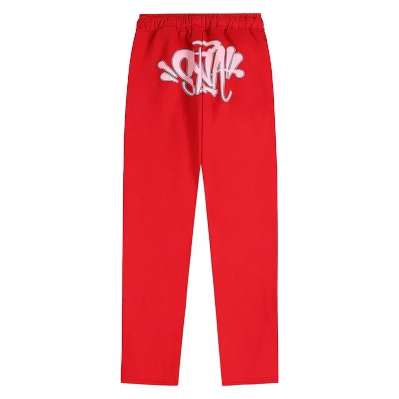 Outdoor Fashion Synaworld American Street Hip Hop Fleece Suit Men's and Women's Trend Casual Hooded Sweater Sports Pants