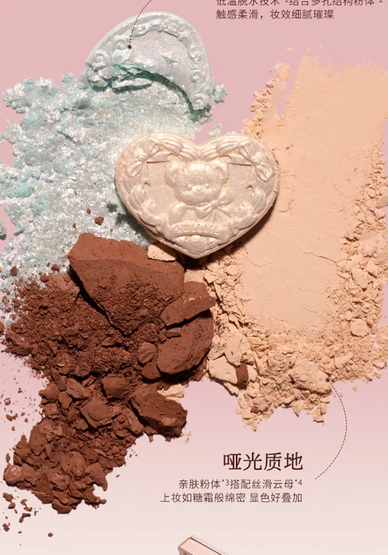 Flowerknows SWEETIE BEAR COLLECTION 6 Color Eye Shadow Palette Long Lasting Glitter Shimmer Finish Eyeshadow Powder