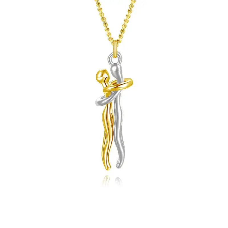 Fashion Hugging Necklace Jewelry Choker Hug Pendant Chain Men Necklaces For Lover Women'S Couple Men Lady Female Male