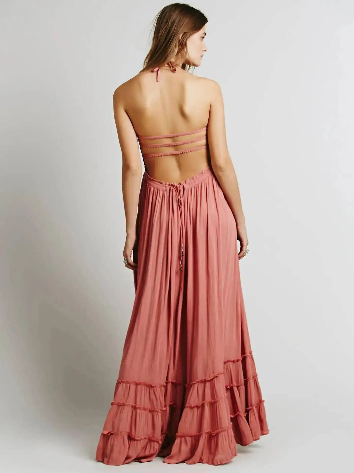 Beach Dress Sexy Dresses Boho Bohemian People Holiday Summer Long Backless Cotton Women Party Hippie Vestidos Mujer Ethnic