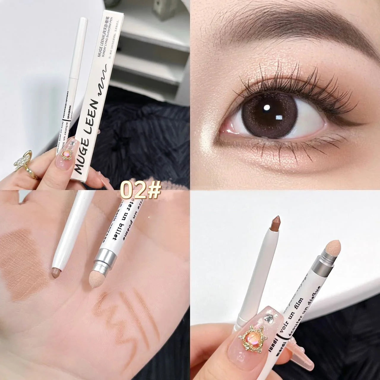 Double-end Lying Silkworm Eyeliner Pencil Diamond Glitter Matte Aegyosal Pen Brightening Cream Eyeshadow Highligher Makeup