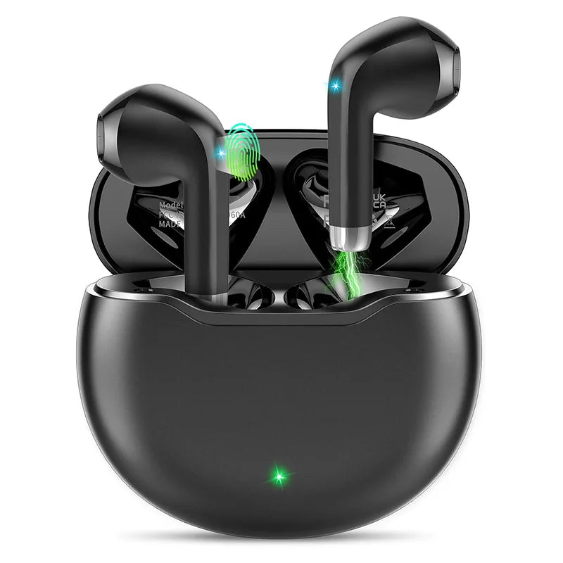 T6 Wireless Earbuds Bluetooth 5.3 ANC Active Noise Cancelling Headphones 48H Playtime IPX7 Waterproof HiFi Deep Bass in-Ear Sport Earphones with HD Mic for iPhone Samsung Android.