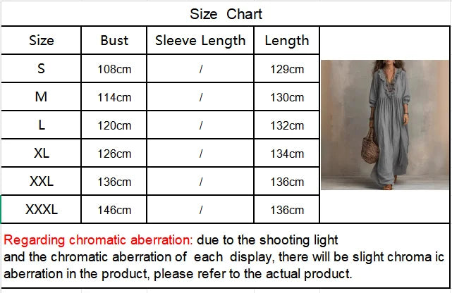 2026 New European and American Independent Website Striped Ruffled Loose High-Waisted V-Neck Fashion Casual Dress