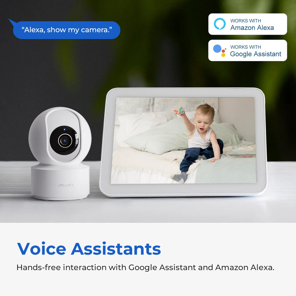 IMILAB Baby Monitor Indoor Security Camera with AI Detection Night Vision 2-Way Audio 360° PTZ Compatible with Xiaomi Home App