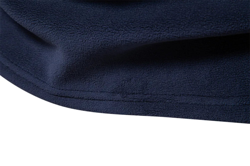 Men's Fleece Lined Hoodie Zip up Long Sleeve Stand Collar Versatile Winter Sweatshirt Business Casual Comfortable Polyester