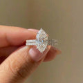 925 Sterling Silver Fashion Classic Marquise Zircon Ring For Women'S Engagement Wedding Luxury High Quality Fine Jewelry s