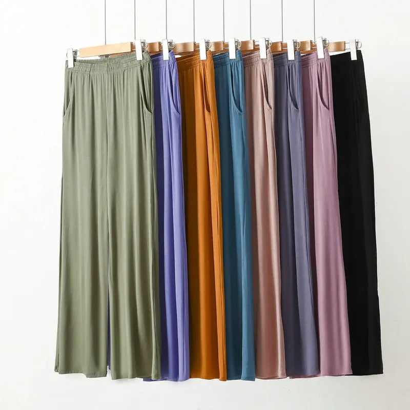Women's Wide Leg Casual Pants - High Waist Loose Fit, XL-8XL