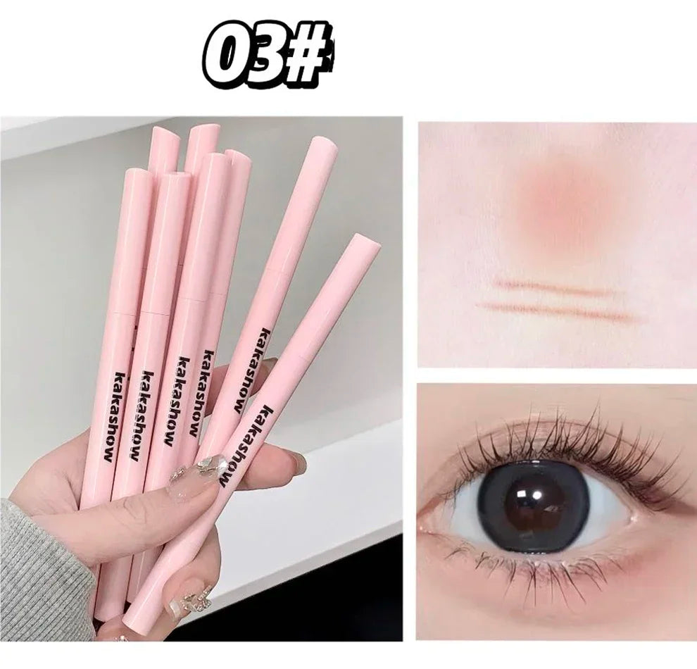 Dual End Glitter Matte Aegyosal Pen Brightening Highlight & Shadow Stick Eye Makeup Lying Silkworm Eyeliner Gel Pencil 애교살 펜