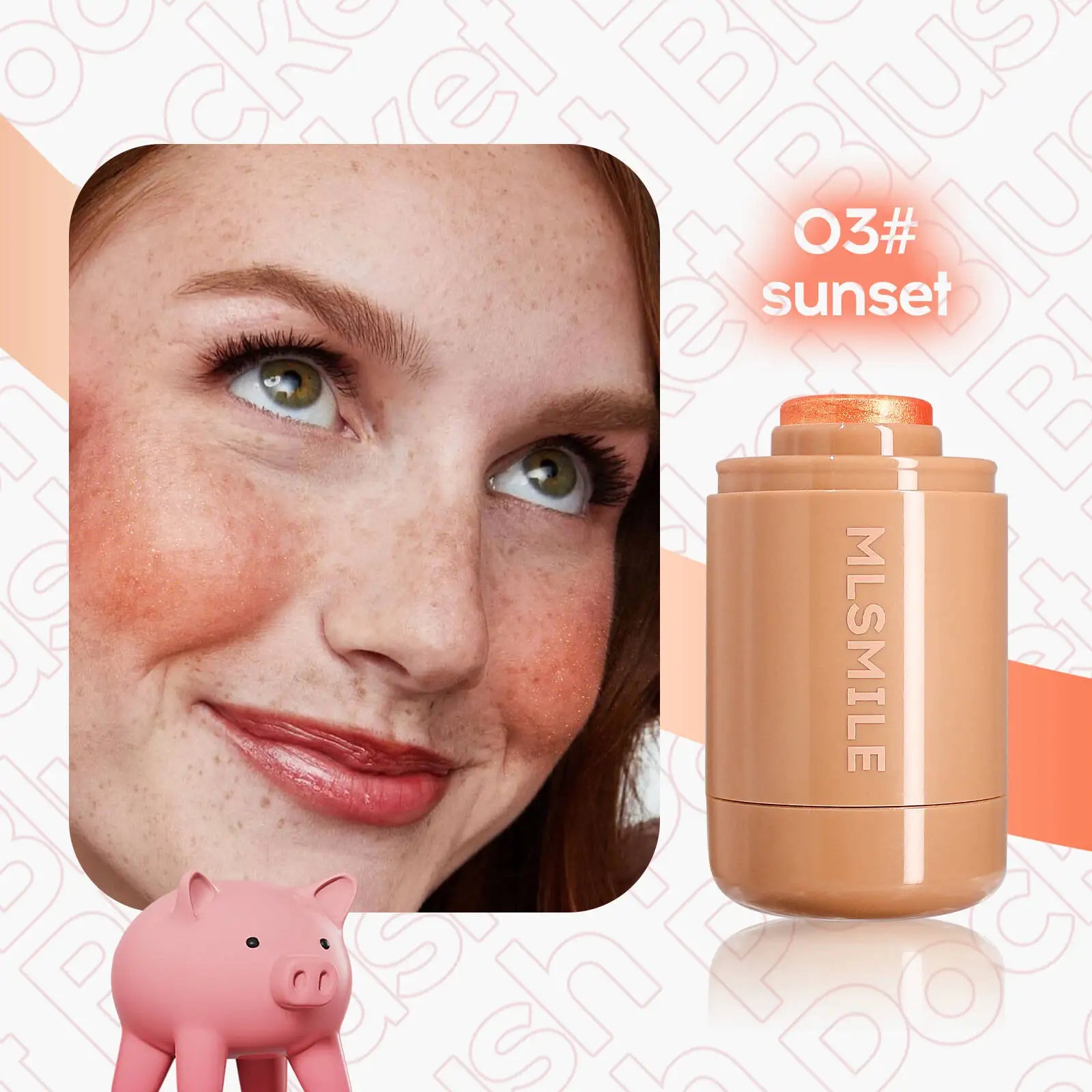 Mlsmile Pocket Stick 6 Colors Natural Highlight Brightening Portable Lip And Cheek Dual-Use Blush Cream 2025 New