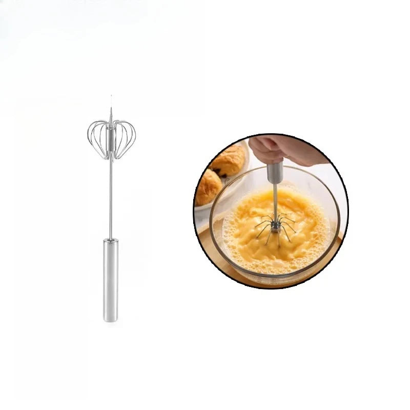 Semi Automatic Egg Beater Manual Rotating Cream Mixer Household Baking Tool Kitchen Gadget for Egg Blending Cake Mixing