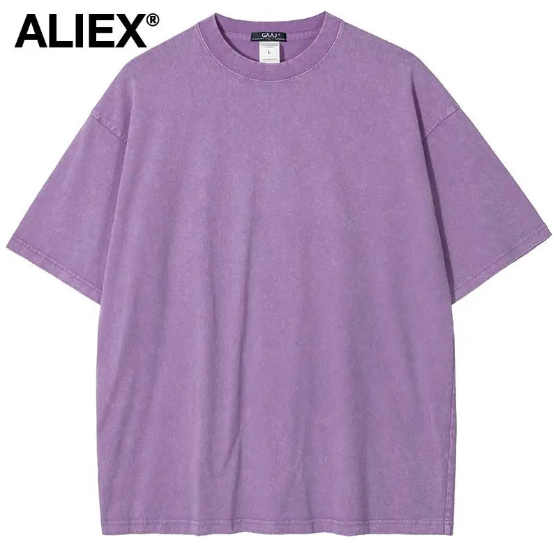 Women's 100% Cotton Oversized T-Shirt - Distressed Casual Tee
