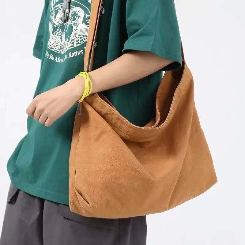 2026 Spring New Season Japanese Style Messenger Bag Made of Canvas Free Shipping Thickened Sturdy Retro Men Bag