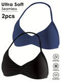 Seamless Sexy Open Back Gym Yoga Crop Top Women Halter Sports Bra Push Up Strappy Padded Workout Tank Tops