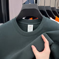 2026 Men's Pure Cotton T-shirt Men's New Round Neck Solid Color Base Shirt Summer Thin Loose Trendy Half Sleeved Top