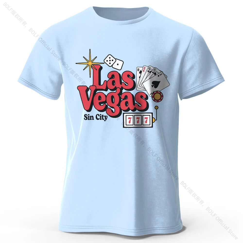 Work & Play Printed 100% Cotton T-Shirt Lightweight Round Neck Short Sleeve Tee Unisex Everyday Style