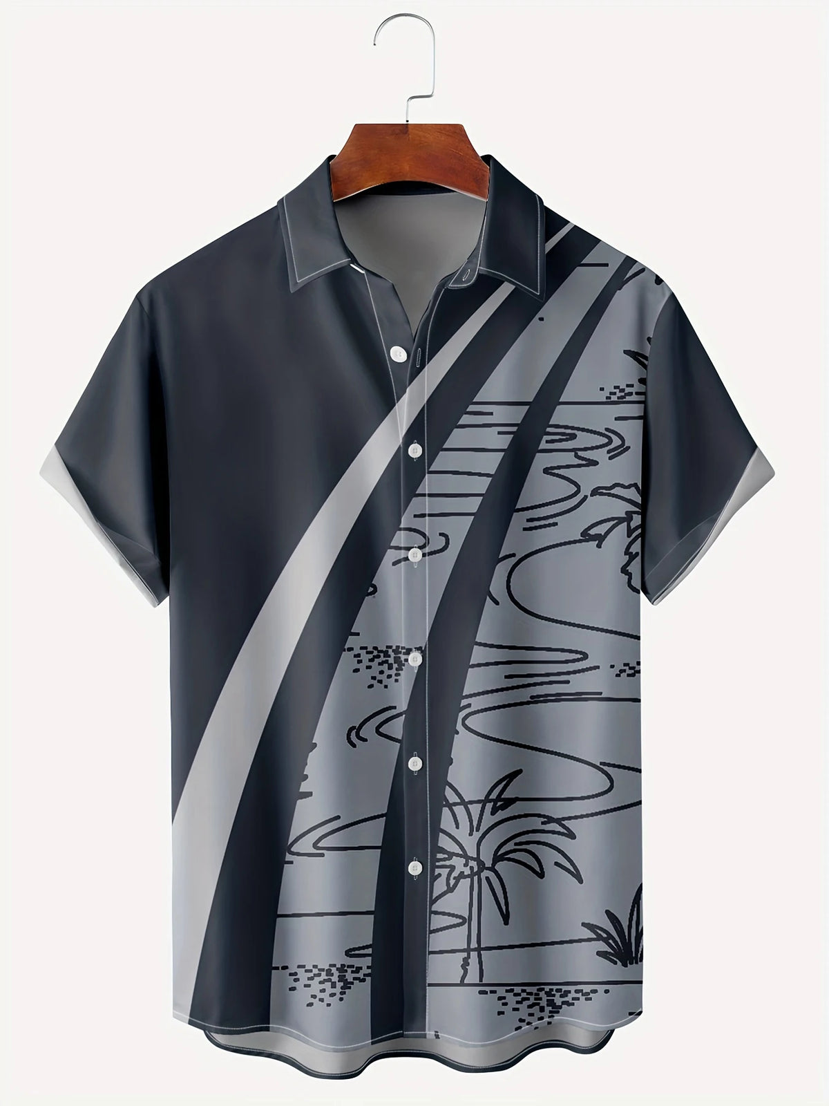 Men's Vintage Hawaii Casual Short Sleeve Shirt - Breathable Print
