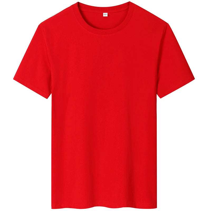 2025 New Men's Korean Casual Cotton Short Sleeved Round Neck T-shirt Summer Fashionable and Comfortable Versatile Top