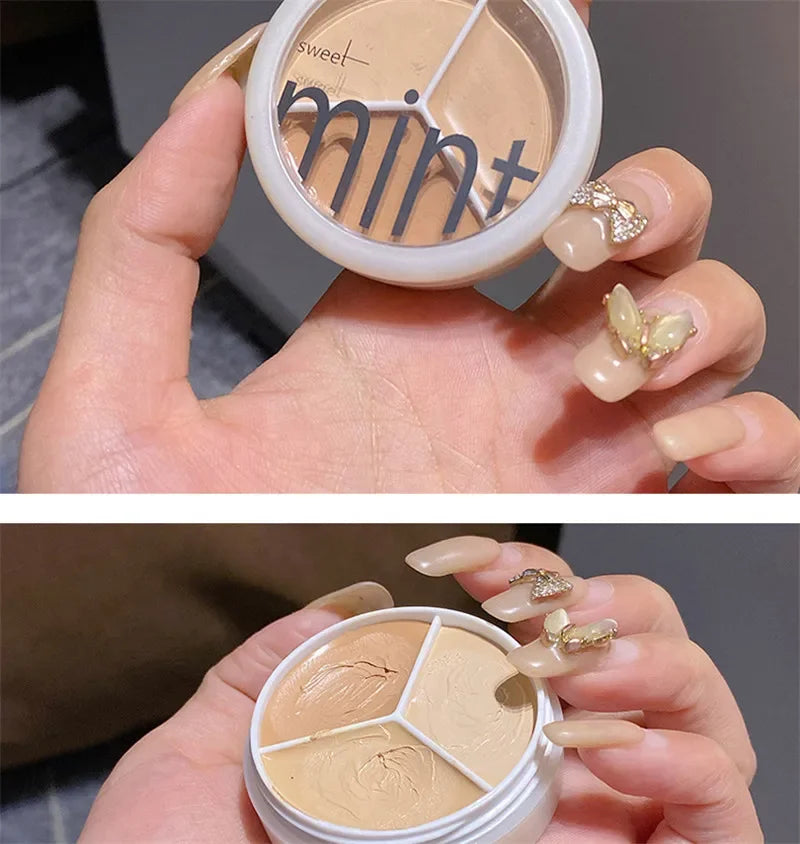 3/6-color Concealer Palette with/No Brush Cream Texture Moisturizer Concealer Modify Enhance Contours Lasting Makeup Waterproof