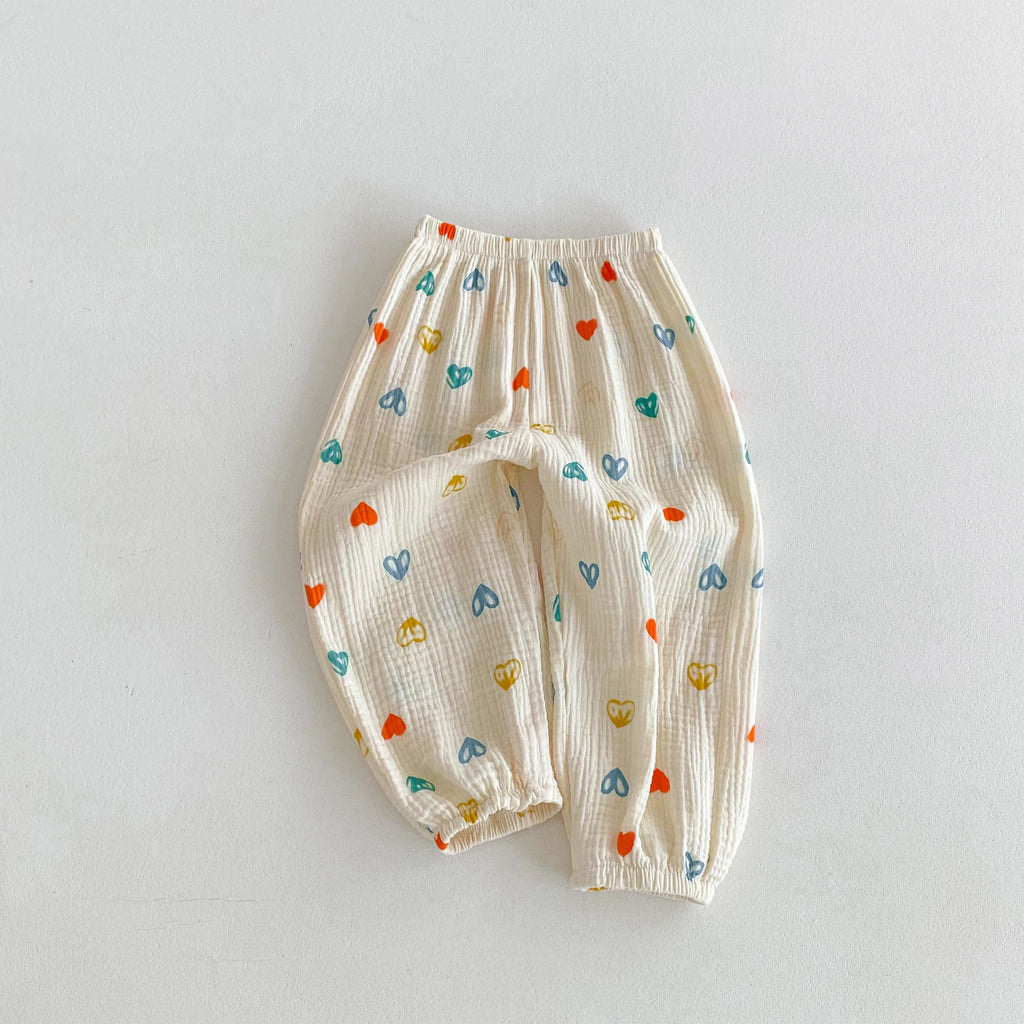 Child'S Spring Summer Thin Pants Kids Girls Floral Pants Fashion Cute Pants For Baby Boys Loose Casual Versatile Trousers