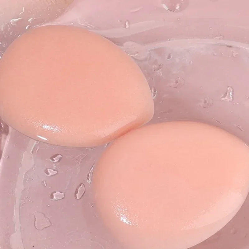 6PCS Foundation With Storage Face Concealer BB Mini Finger Puff Box Cream Cosmetic Applicator Makeup Air Cushion Powder Sponge