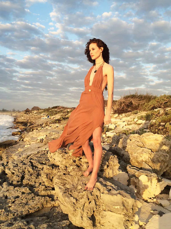 Canwedance Beach Sundress V Neck Backless Sexy Holiday Dress Cotton Maxi Dresses Boho Vestidos Vacation Strapless Dress