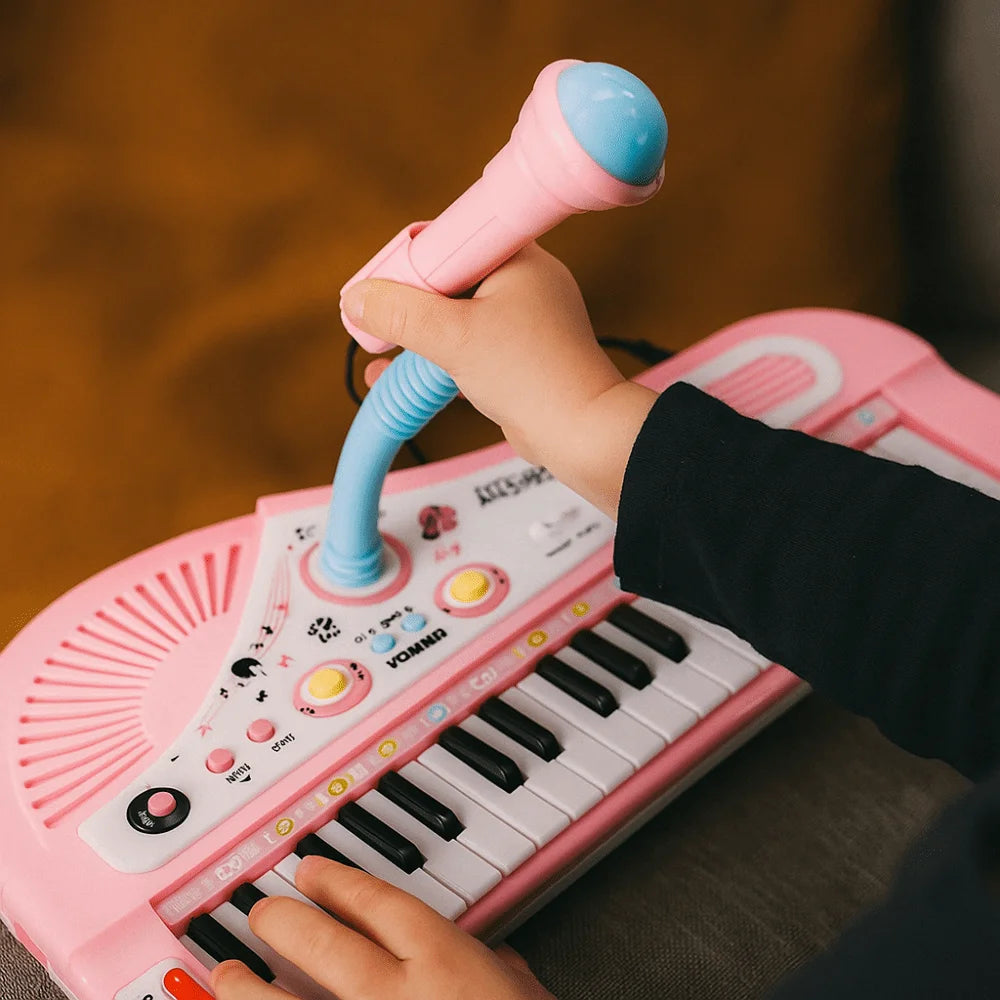 Plastic 37 Key Piano Musical Simulation with Microphone 37 Key Electronic Keyboard Learning Musical Instruments