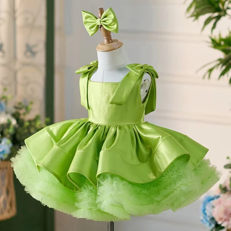 Dreamy Vow J703 Adorable Off-Shoulder 3D-Flower Baby Girl Dress With Tailing Princess Ball Gown for Kids Wedding Holiday Party
