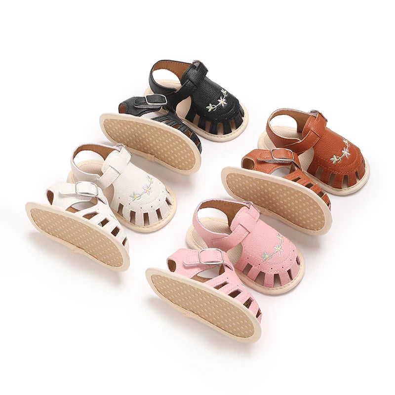Infant Baby Boys Girls Sandals Summer Baby Wedding Dress Flat Shoes Newborn Crib Shoes First Walkers Prewalkers Shoes ﻿ ﻿