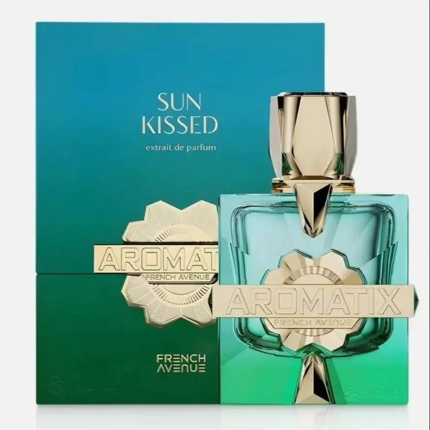 French Avenue Aromatix Sun Kissed Turquoise Faceted Bottle Fresh Citrus Aquatic Extrait De Parfum Long Lasting Unisex Luxury Perfume Spray Gift For Men Women