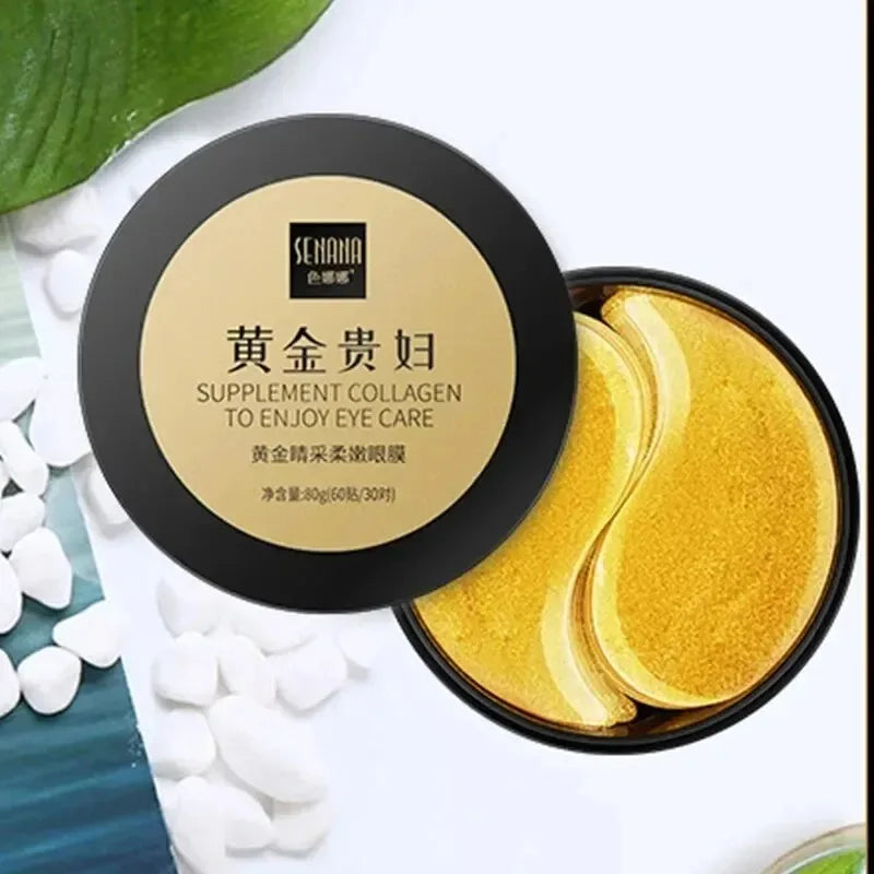 Eelhoe 60pcs Golden Collagen Moisturizing Eye Mask - Anti-Aging