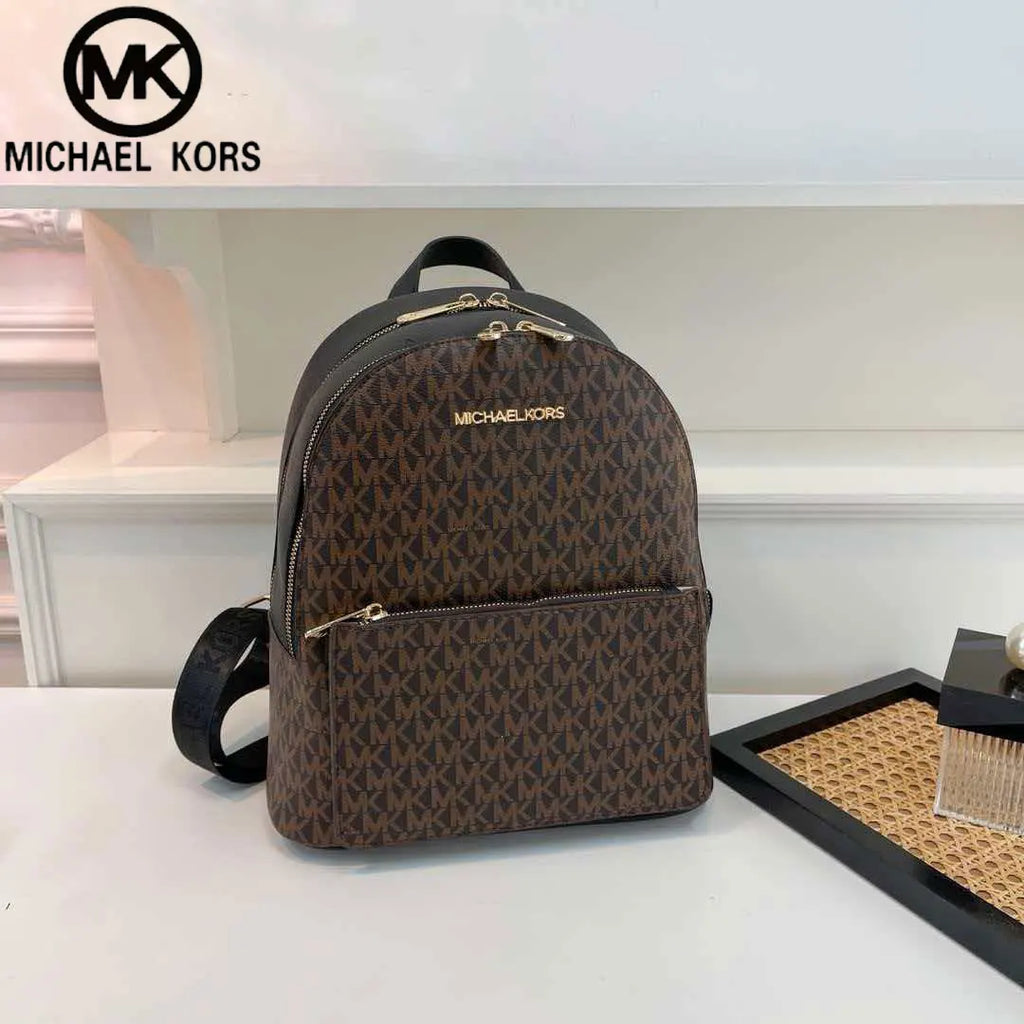 Michael Kors Sheila Series 2026 New Fashion Urban Women’s Large-Capacity Casual Travel Backpack, Simple PVC Material Waterproof