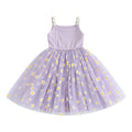 Baby Girls Daisy Mesh Patchwork Princess Dress A Line Sleeveless Lightweight Breathable Beach Party