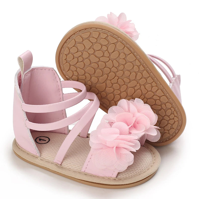 Cute and sweet high top sandals for spring and summer, comfortable and breathable for baby girls. Pre step walking shoes