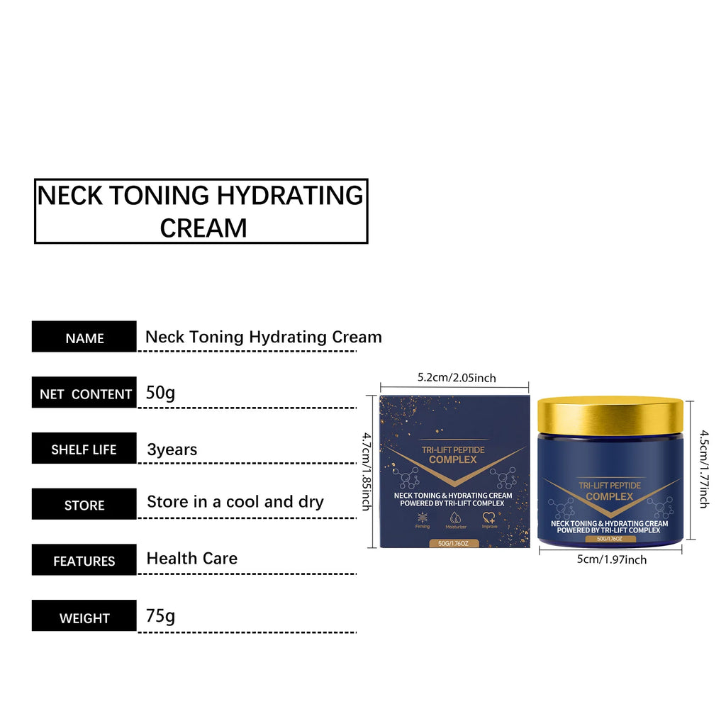 Tri-Lifting Peptide Neck Firming Moisturizer Hydrating Neck Cream Lines Tighten Neck Contour Smoothing Dull Skin Neck Care Cream