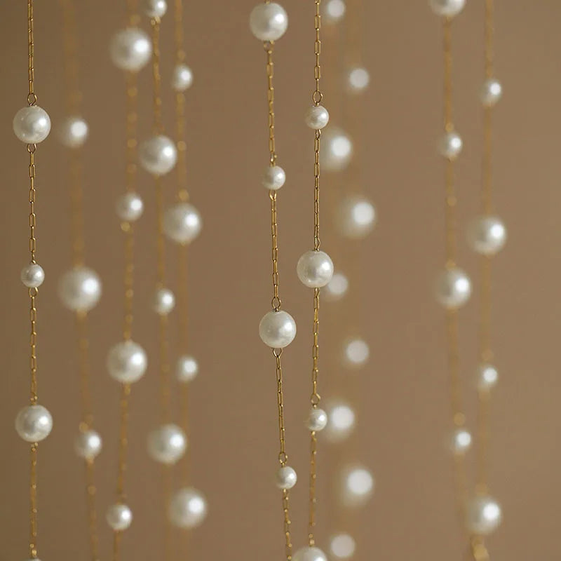 Stainless Steel Temperament Pearl Chain Choker Necklace For Women'S Waterproof Collar Jewelry Bijoux