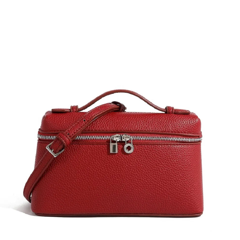 Premium sense of niche lychee grain shoulder bag simple fashion lunch box women's bag exquisite mini handheld crossbody bags