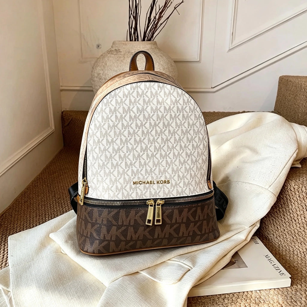Brand new design Michael Kors Young Chamber women's backpack, a classic, stylish, versatile shoulder bag