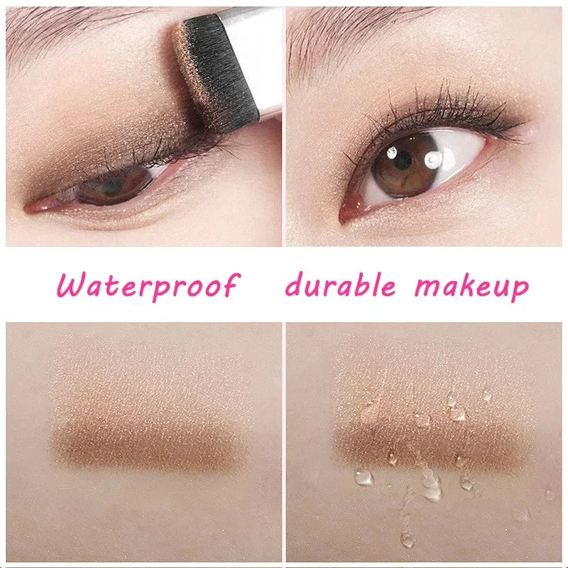 Two-Color Matte Eye Shadow Double Small Box Lazy Eye Shadow Easy To Carry Eyeshadow Tray Professional Women'S'S Cosmetics