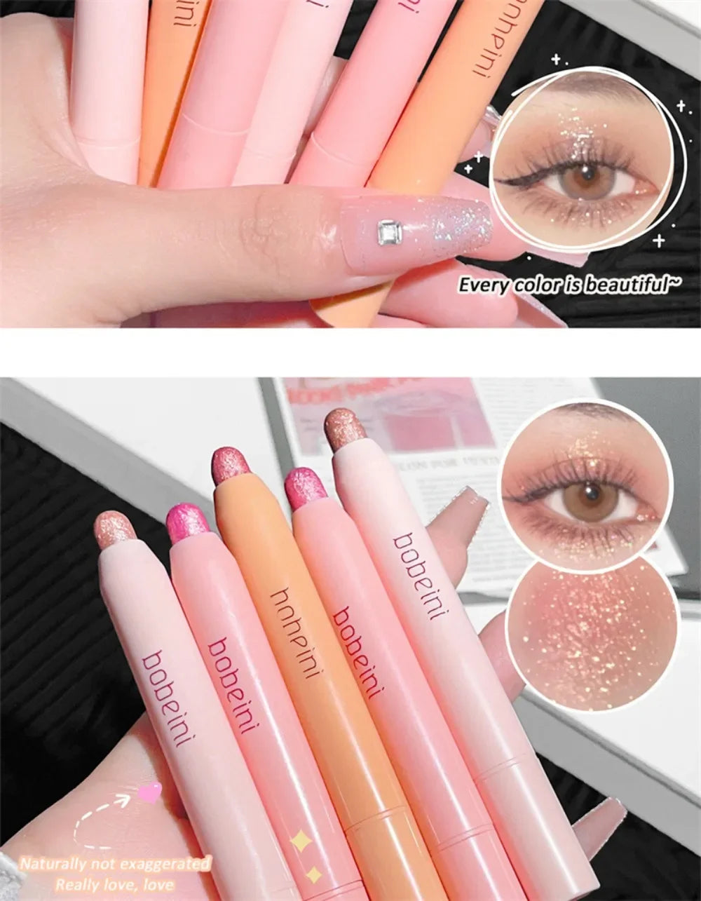 Pearlescent Eyeshadow Stick Pencil Glitter Eyeshadow Waterproof Shimmer Silkworm Liner Pen High-gloss Cosmetics Beauty Makeup