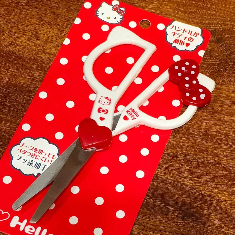 Kawaii Sanrio cartoon Peripheral Handmade Scissors, HelloKitty cartoon Creative Stationery Scissors, Suitable for Student Party
