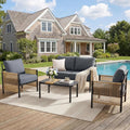 Aluminum Outdoor Patio Furniture Set 4 Seats, Customized