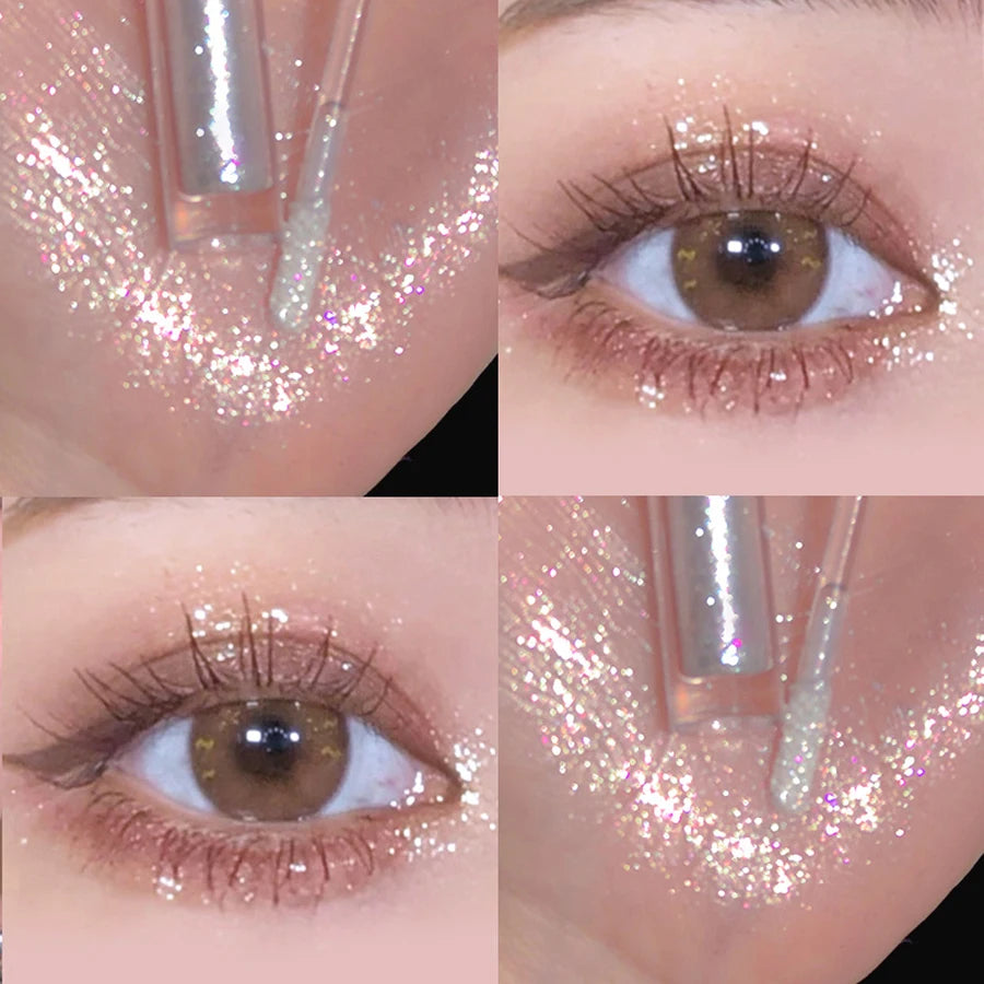 Liquid Eyeshadow High Pigment Waterproof Lasting Not Easy To Fade Pearl Glitter Portable Delicate Women'S'S Eye Makeup