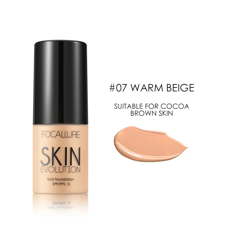 Focallure Base Face Liquid Foundation Cream Full Coverage Concealer Oil-Control Moisturizing Foundation Cream Makeup For Women'S