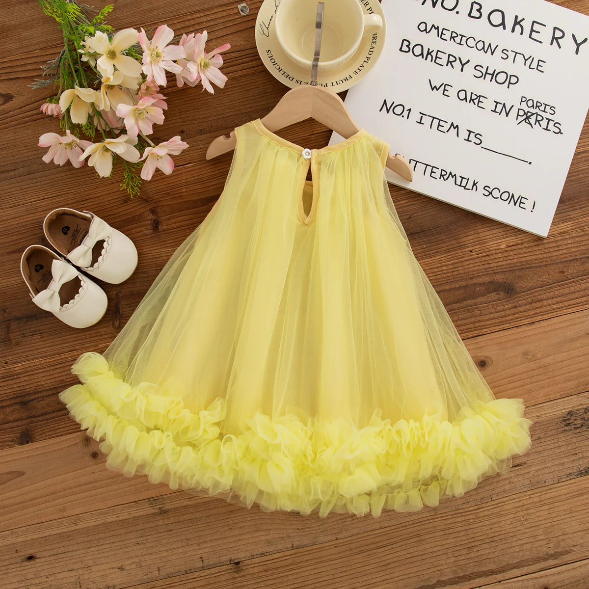 Princess Style Bow Chiffon Baby Girl Dress, Summer New Children'S Sleeveless Clothes For Birthday Parties (9 Months -4 Years)