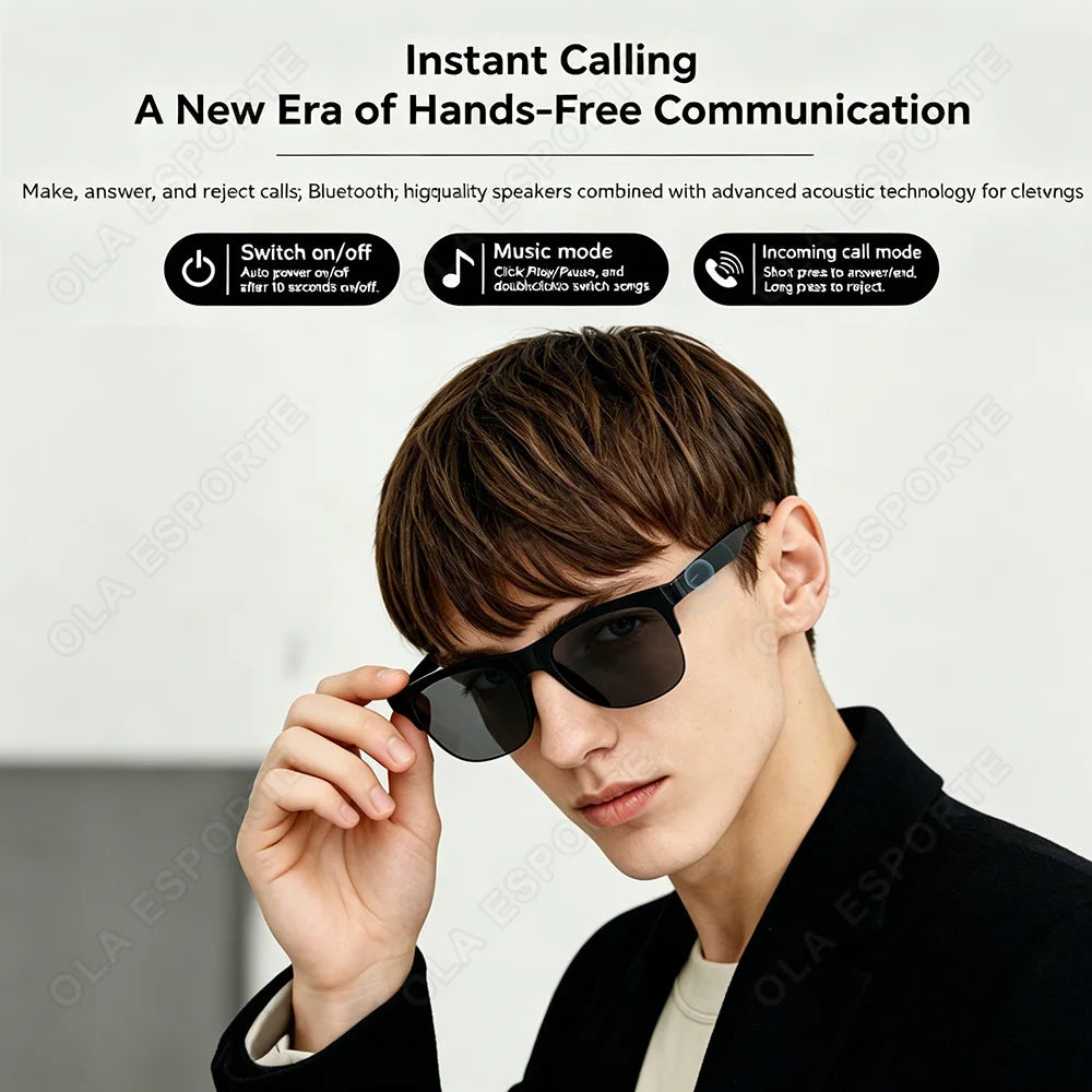 New 2026 Camera AI Smart Glasses Touch Control Photo Recording Translator Voice Assistant Music Wireless Bluetooth Sunglasses
