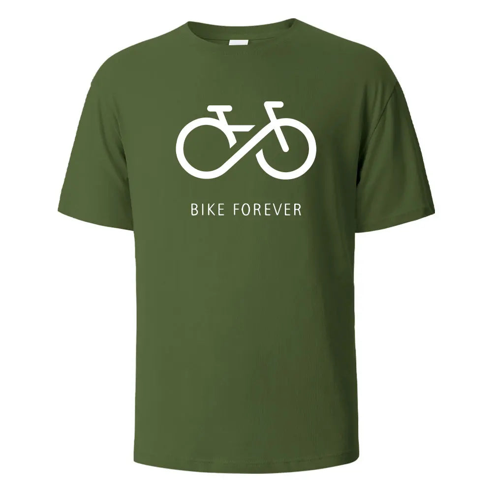 Bike Forever Men's Crewneck T-Shirt - 100% Cotton Casual Tee
