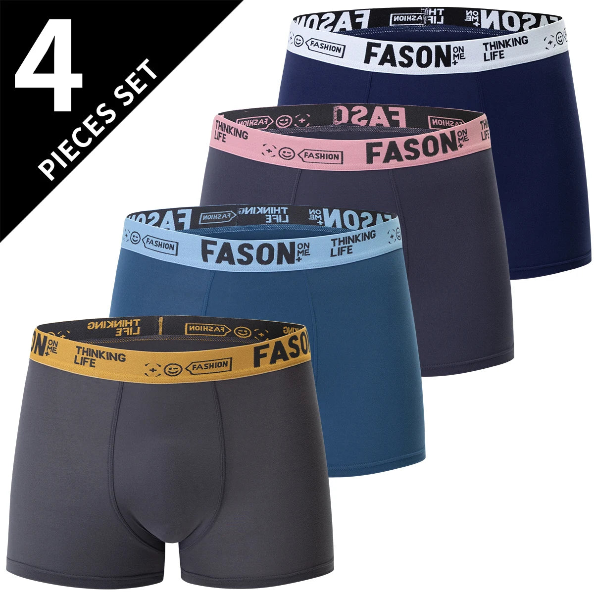 Men And Teens Joker Print Boyshorts Elastic Waist Casual Shorts Multi Color Multi Size Pack Set