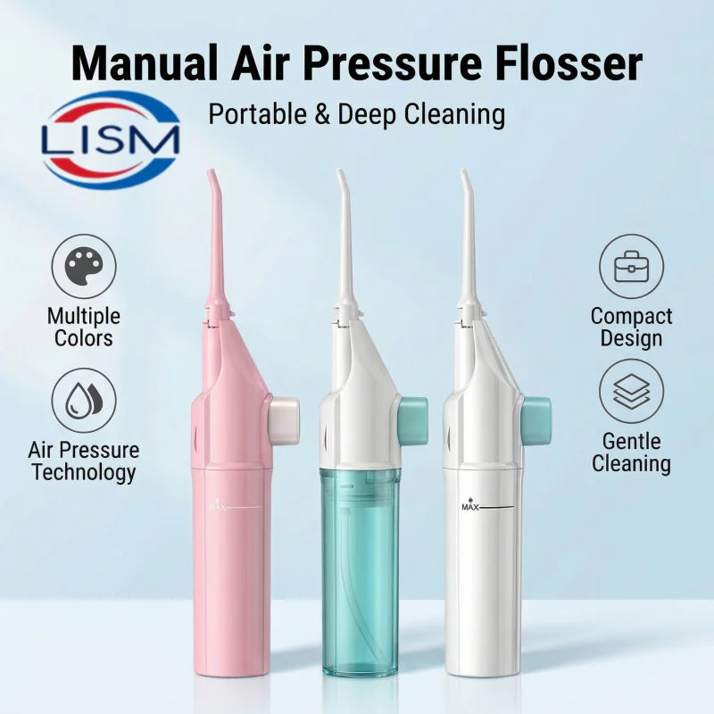 Portable High Pressure Oral Irrigator Household Dental Floss Manual Water Toothpick for Teeth Cleaning
