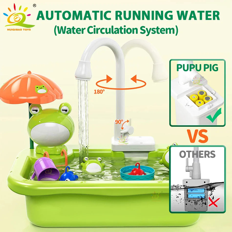 Baby Kitchen Toy Plastic Dish Wash Sink Electric Dishwasher Playing Pretend Role Play Housework Early Educational Toys For Child
